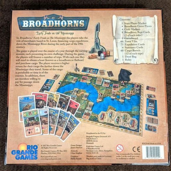 Boardgame "Broadhorns: Early Trade on the Mississippi".New. Sealed. - Picture 2 of 5